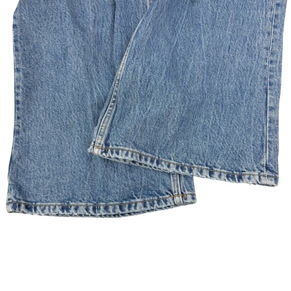 NWT ZARA Mid Rise Cargo Wide Leg Jeans Blue Size 6 - Picture 10 of 10